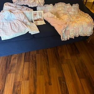 Kids Line Sugar & Spice Baby Girls Crib Bedding Set Pink Checkered/ Flowers